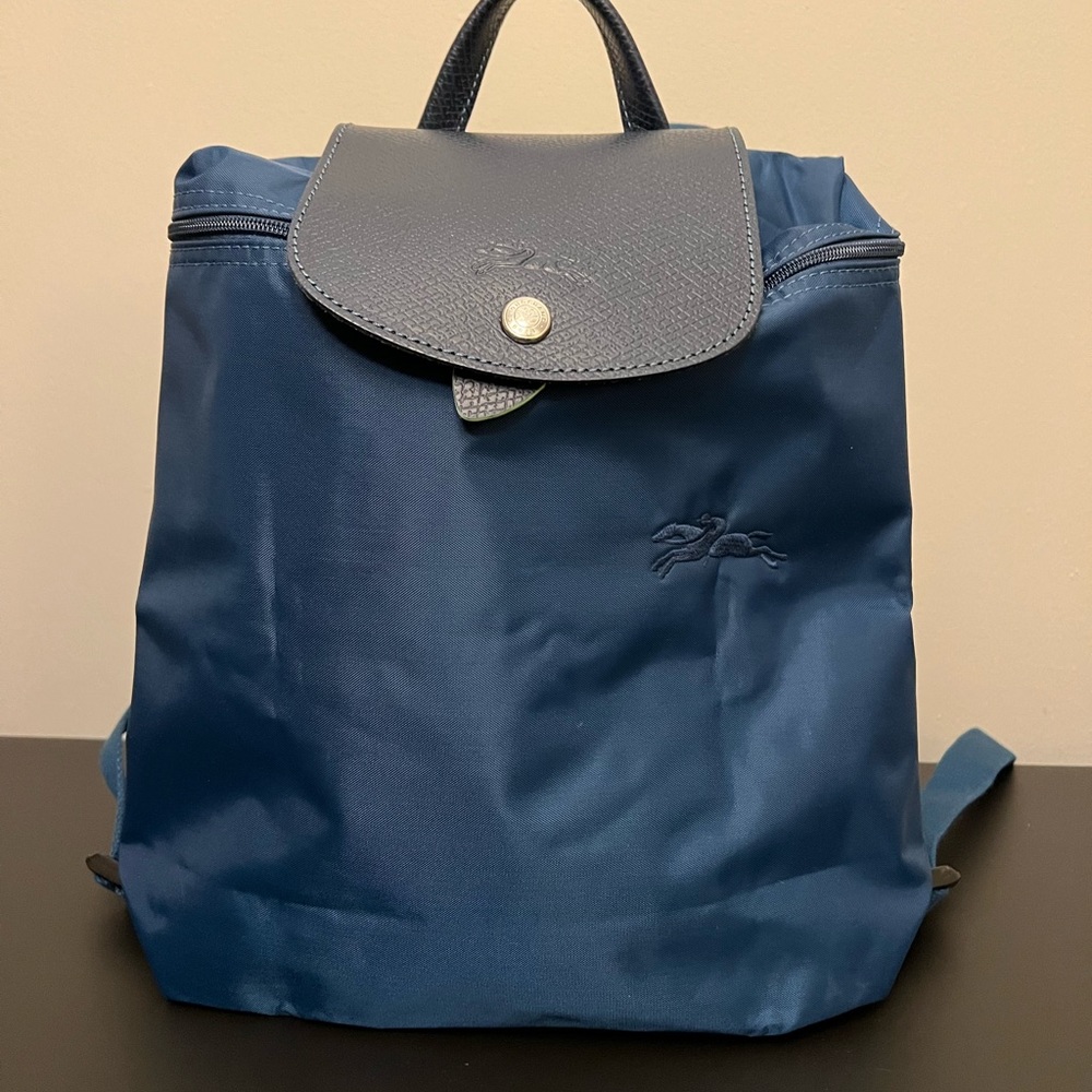 Longchamp Le Pliage Backpack in Ocean